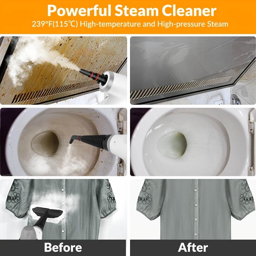 5-in-1 Portable Cleaning Steamer with 12 Accessories - Mahovastore