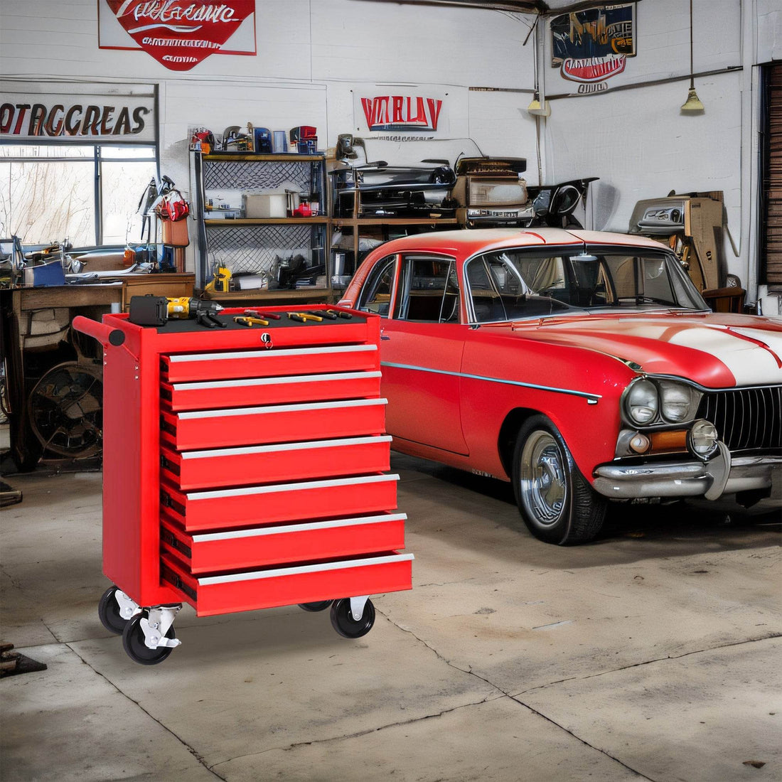 Tool Cabinet with Drawers for Professional Workshops - Mahovastore