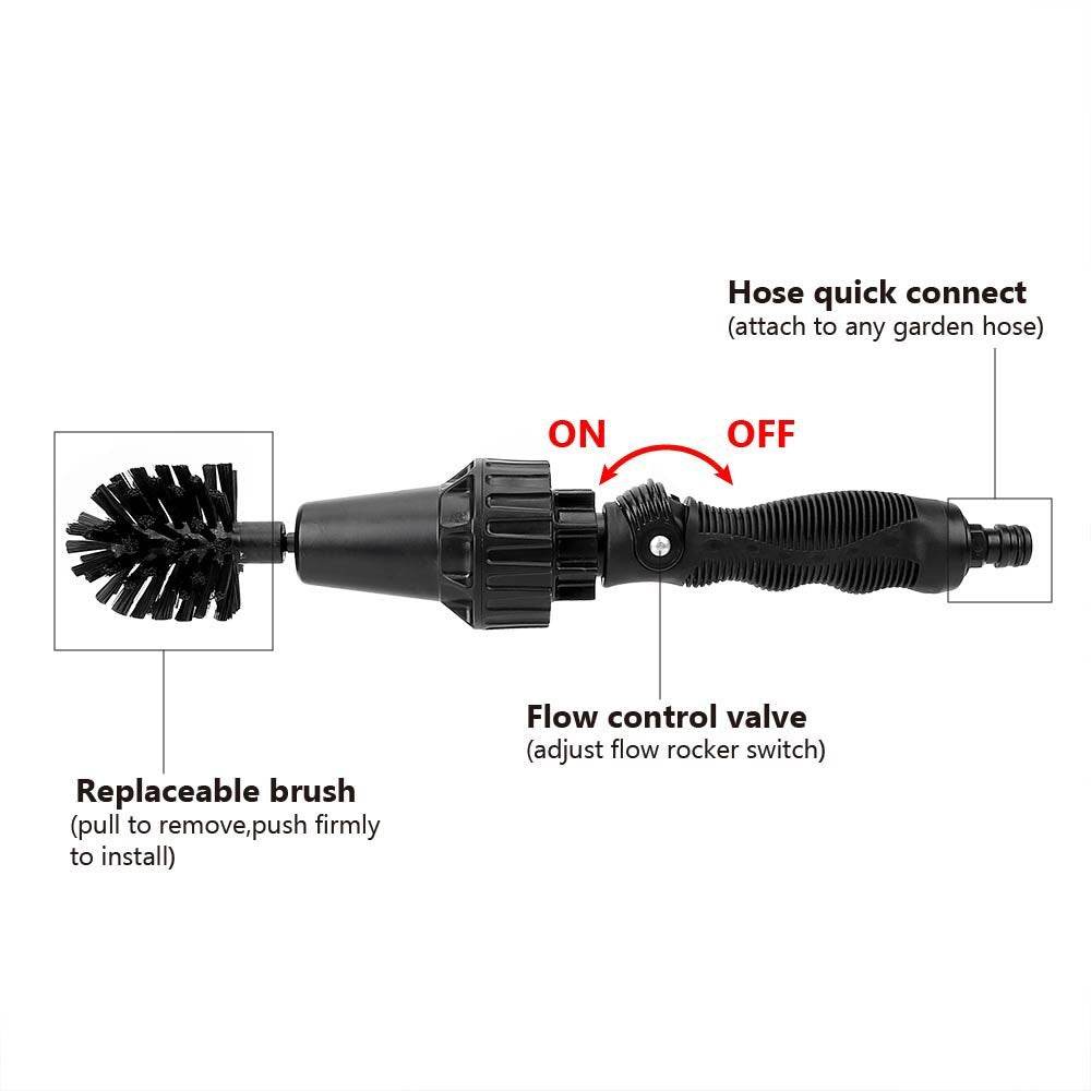 Water-Powered Rotary Cleaning Brush - Mahovastore