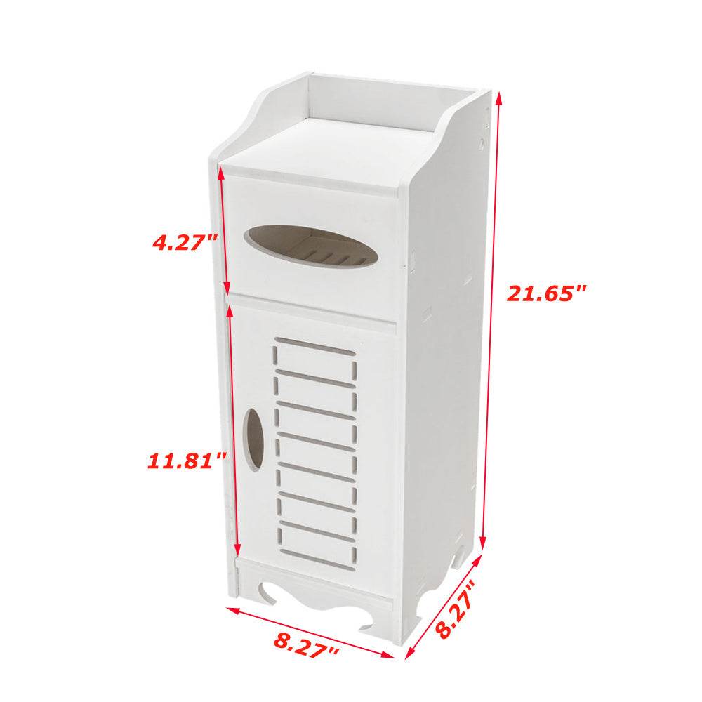 21cm White Bathroom Storage Cabinet - Mahovastore