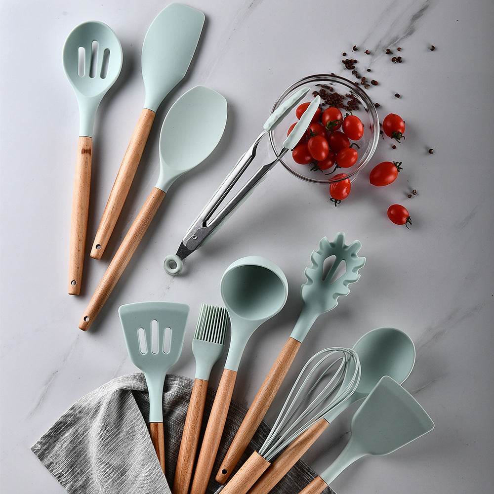 Silicone & Wood Kitchen Set - Mahovastore
