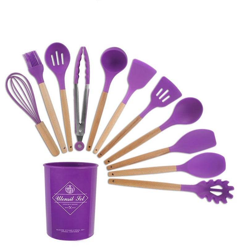 Silicone & Wood Kitchen Set - Mahovastore