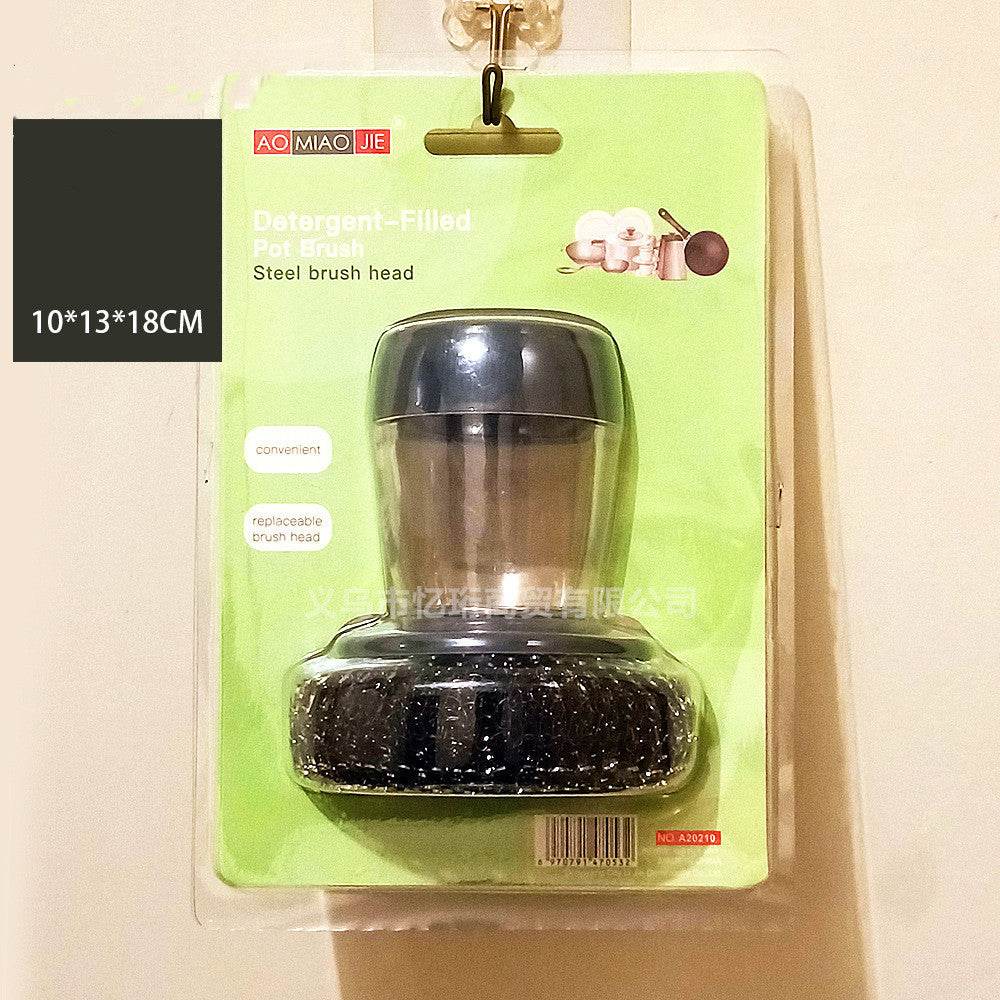 Kitchen Soap Dispensing Palm Brush for Easy Dish Cleaning - Mahovastore
