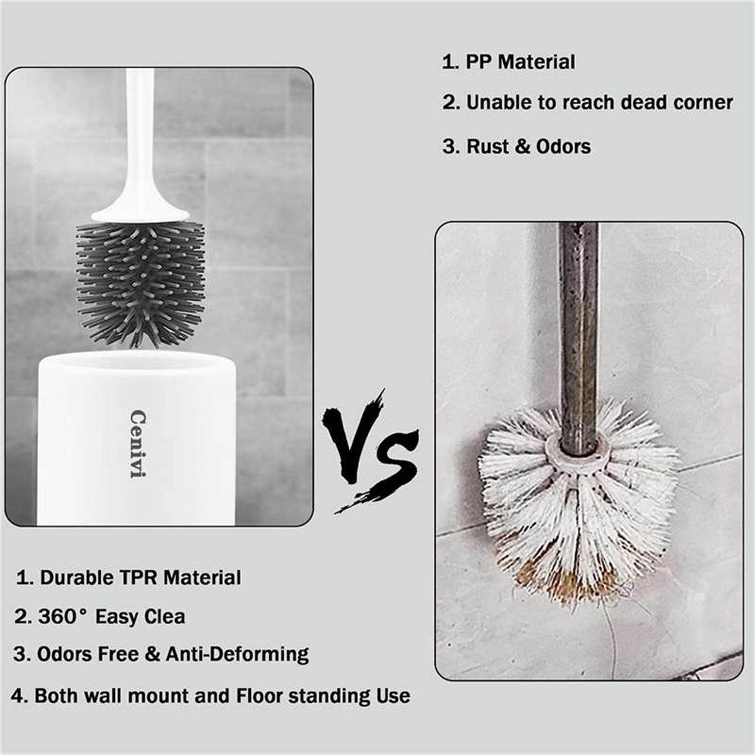 Simple Home Toilet Brush and Holder Set for Cleaning - Mahovastore