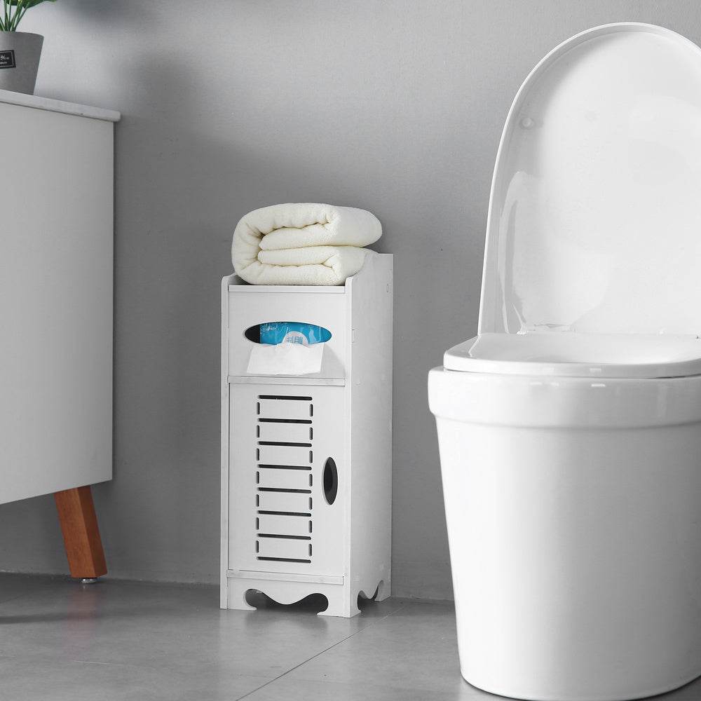 21cm White Bathroom Storage Cabinet - Mahovastore