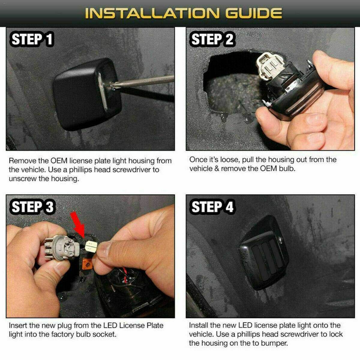 LED License Plate Light Lamp - Mahovastore