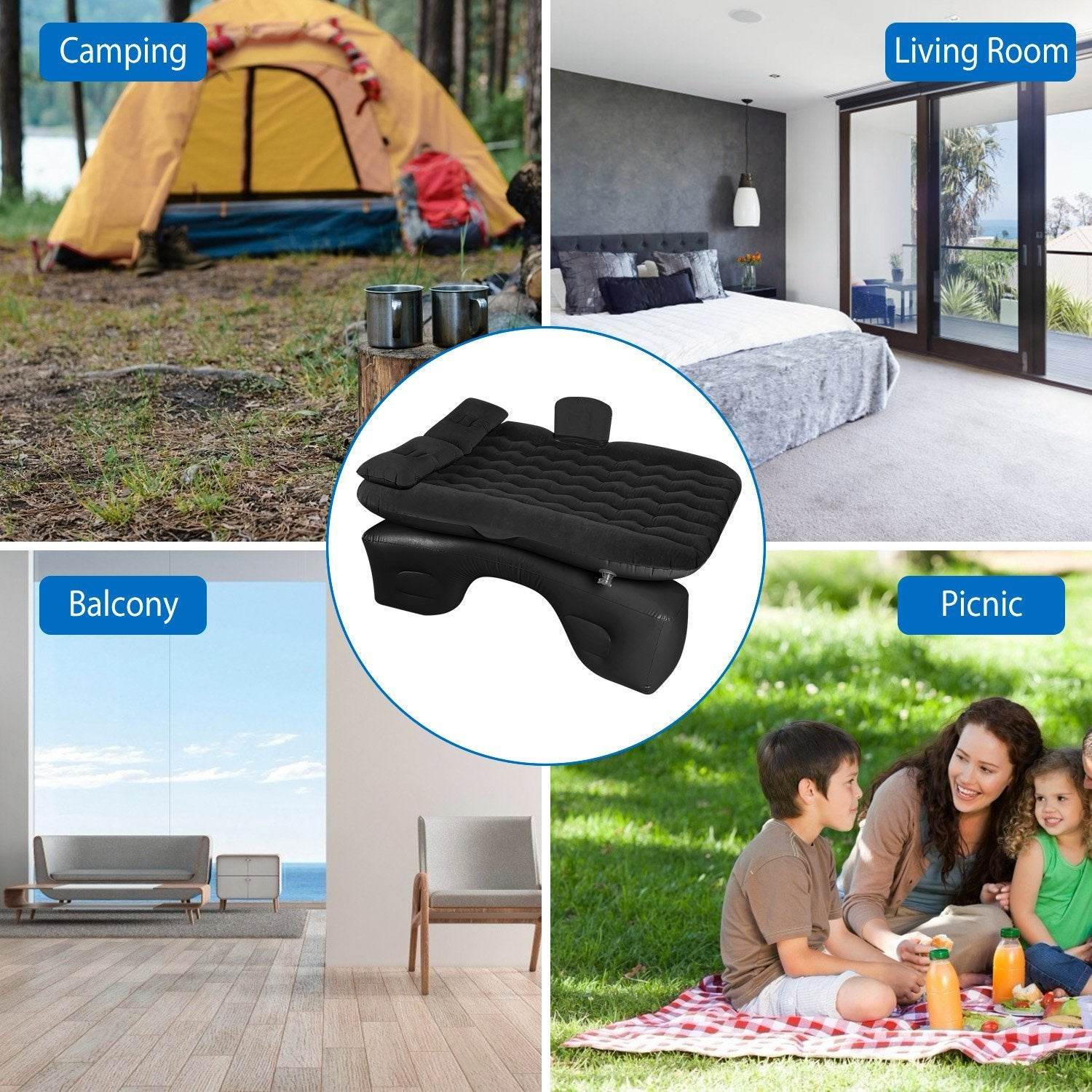 Portable Flocked Car Air Bed - Mahovastore