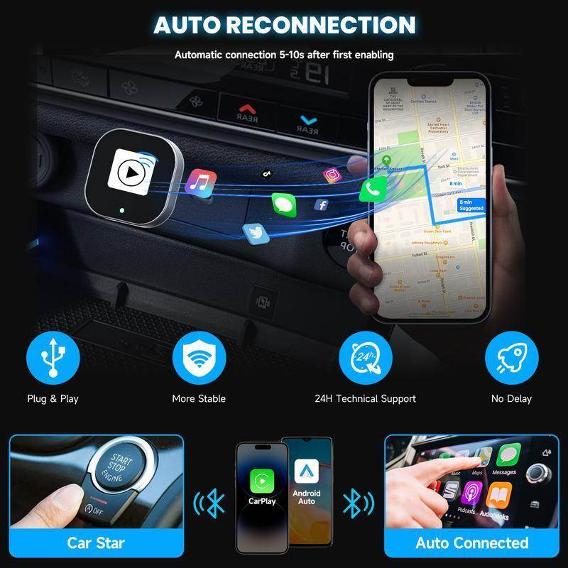 Wireless CarPlay & Android Auto Adapter - Mahovastore