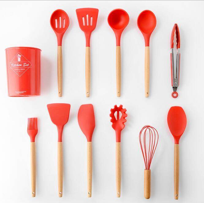 Silicone & Wood Kitchen Set - Mahovastore