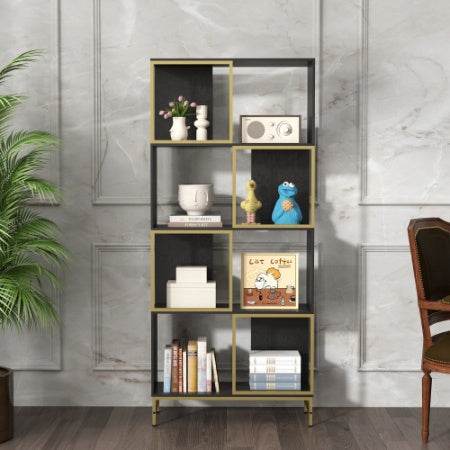 4-Tier Industrial Bookshelf - Mahovastore