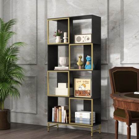 4-Tier Industrial Bookshelf - Mahovastore