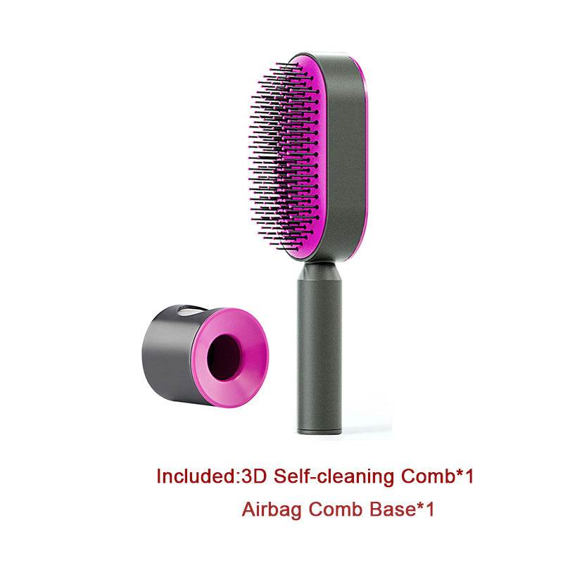Self Cleaning Hair Brush with Scalp Massage & Detangling - Mahovastore