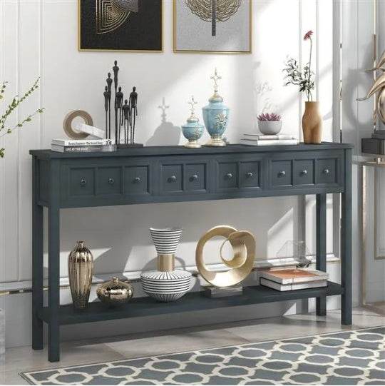 Rustic Console Table with Storage - Perfect Table for Consoles - Mahovastore