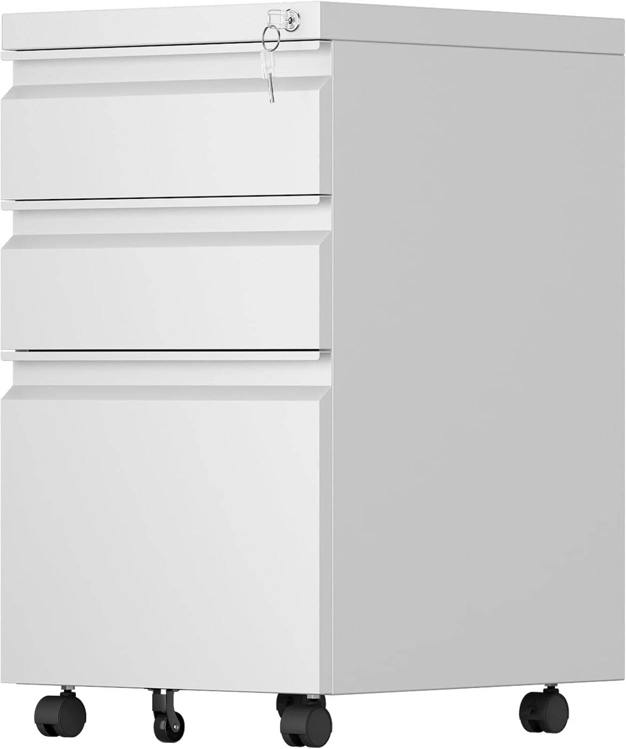 Drawer Under Desk Mobile File Cabinet with Lock - Mahovastore