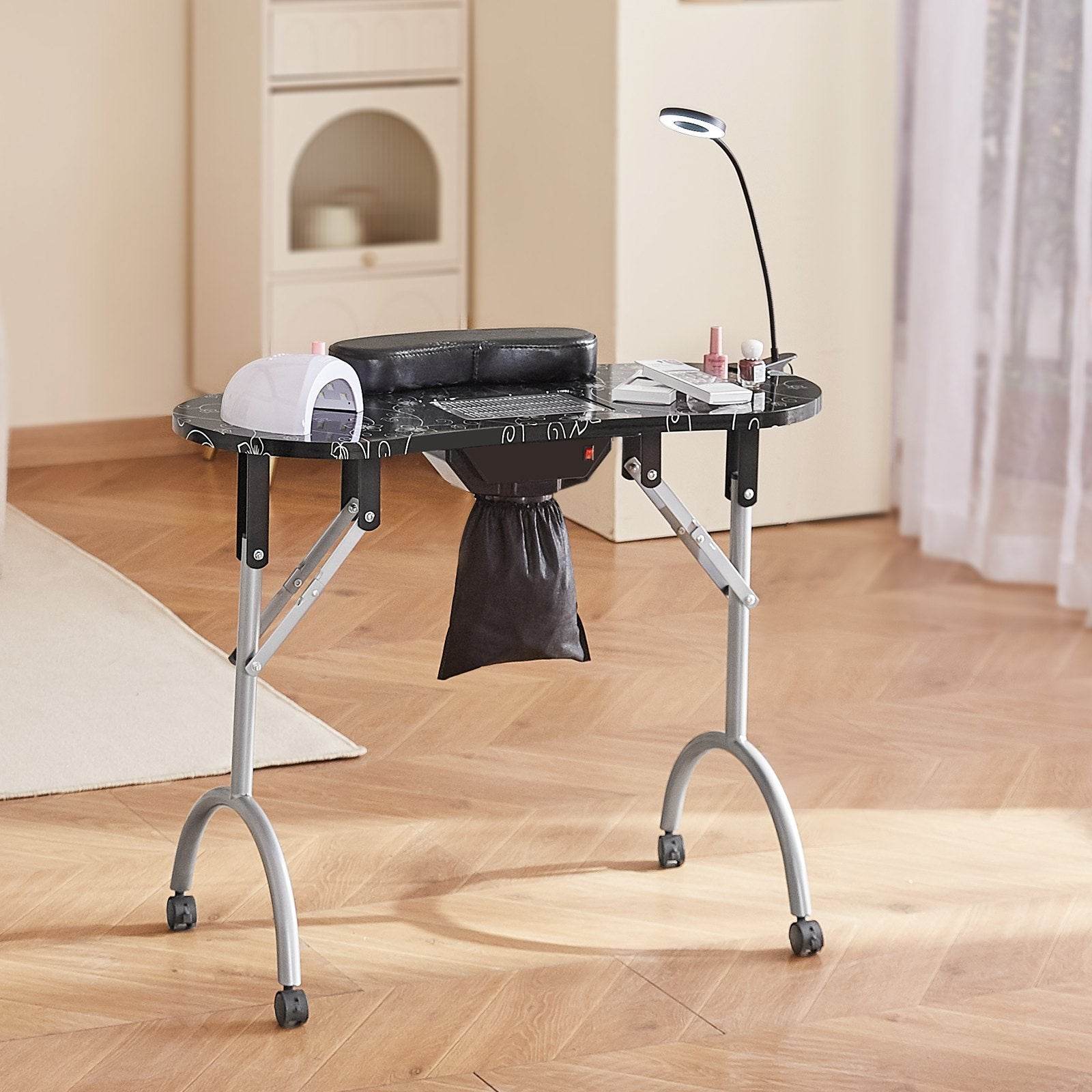 Portable Manicure Table with Electric Dust Collector – Compact - Mahovastore