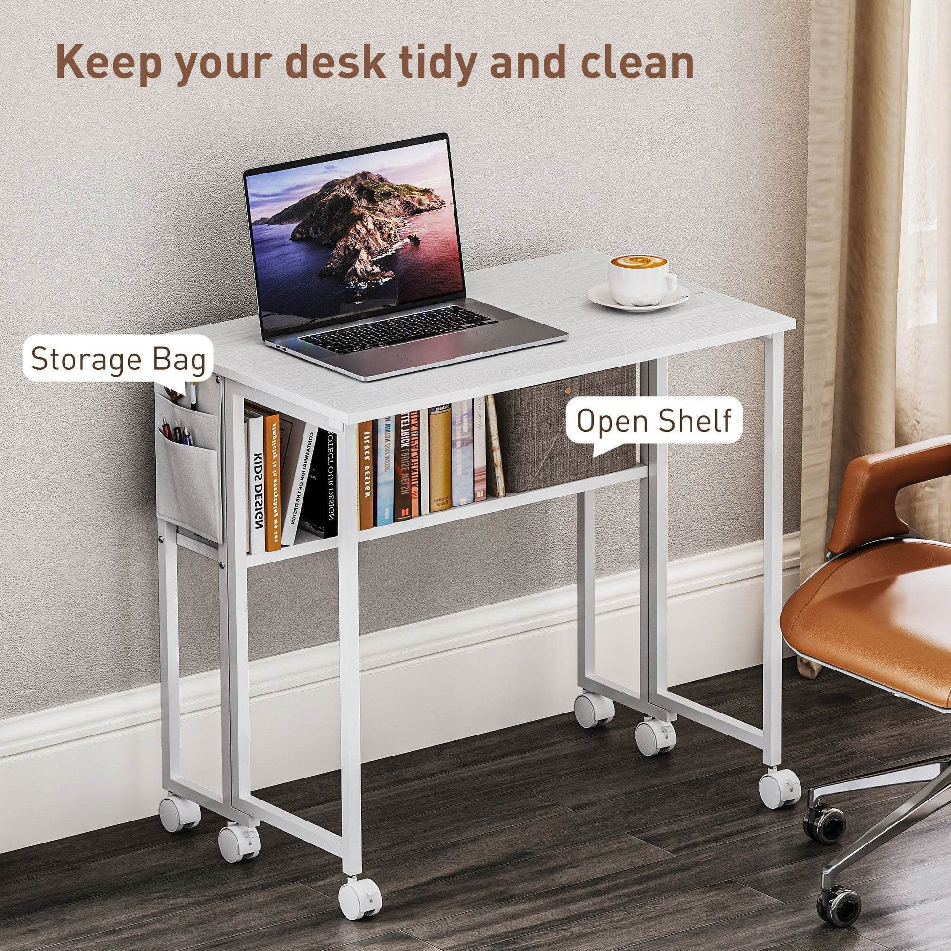 Mobile Folding Computer Desk - Mahovastore