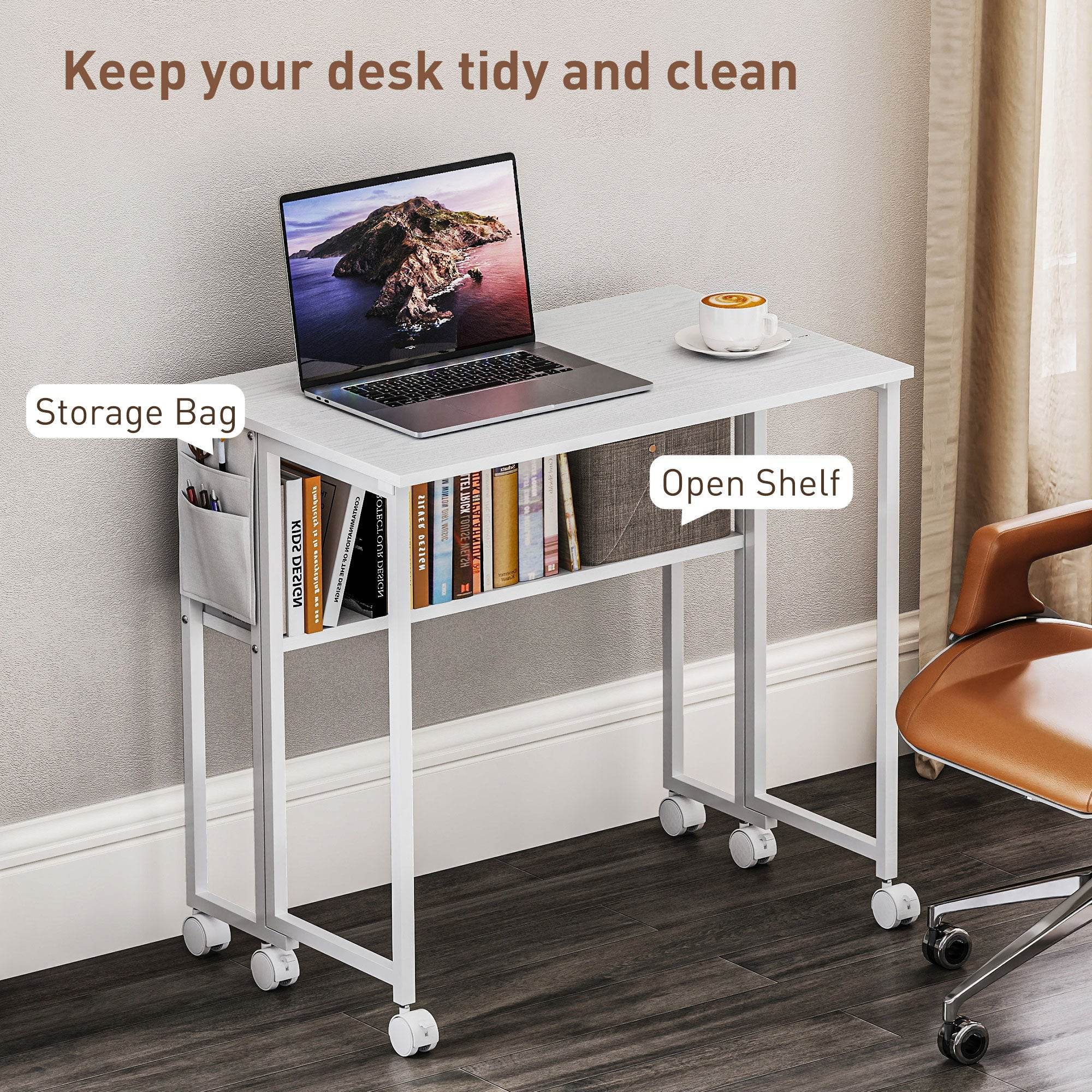 Mobile Folding Computer Desk - Mahovastore