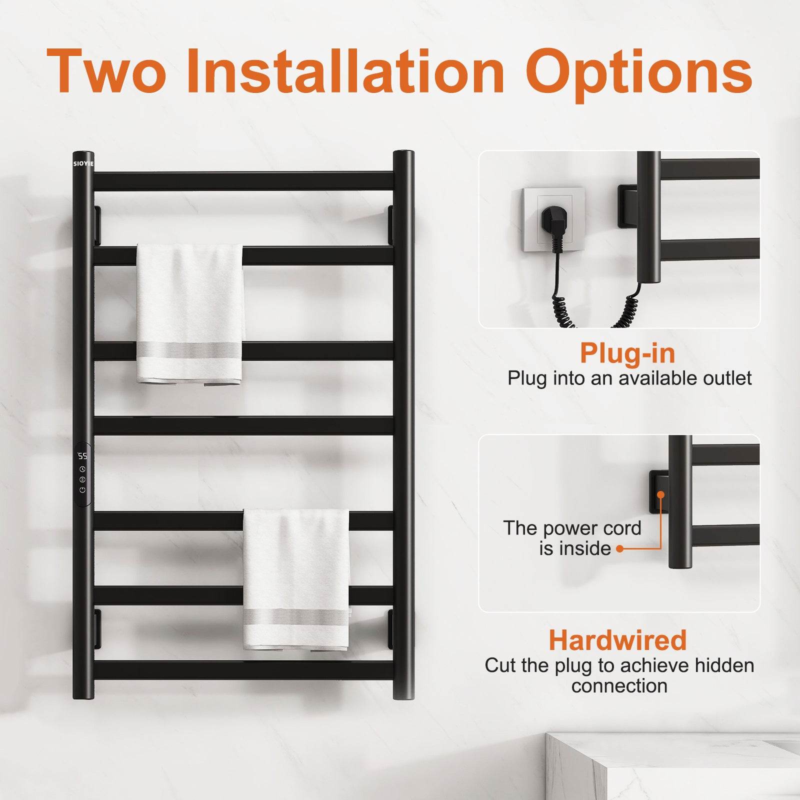 SIOYIE Electric Towel Warmer – Wall-Mounted for Easy Use - Mahovastore
