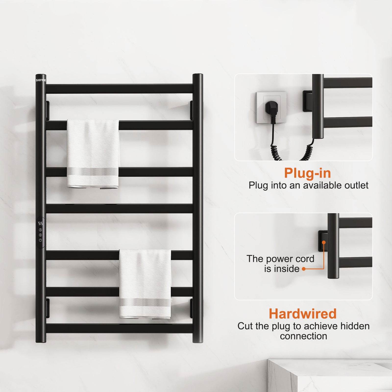 SIOYIE Electric Towel Warmer – Wall-Mounted for Easy Use - Mahovastore