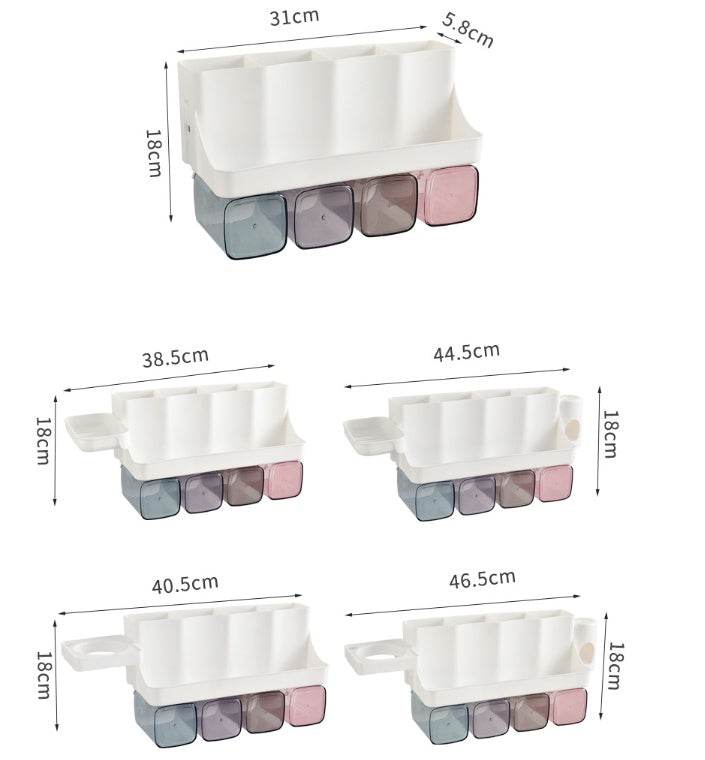 Toothbrush Holder Set – Perforation-Free Suction Design - Mahovastore