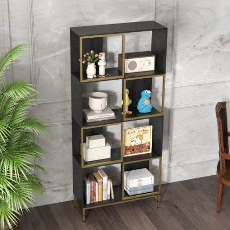 4-Tier Industrial Bookshelf - Mahovastore
