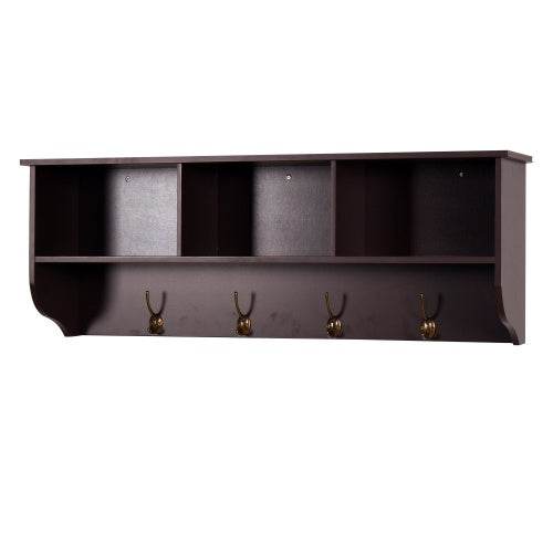 Espresso Wall Mounted Coat Rack - Mahovastore
