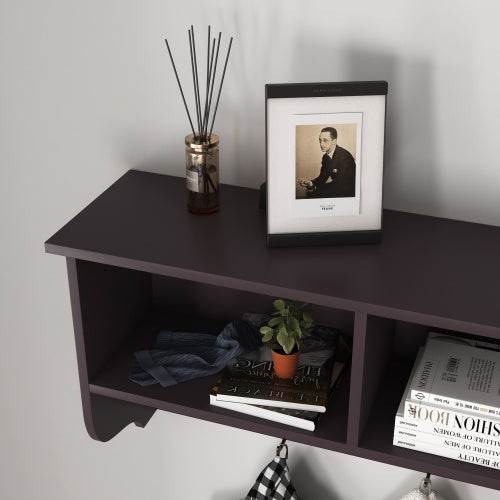 Espresso Wall Mounted Coat Rack - Mahovastore