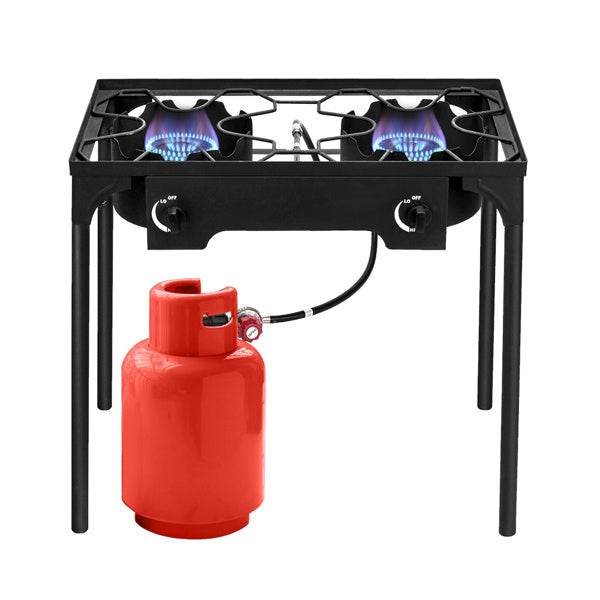Double Eyed Gas Burner Stove - Reliable 2 Burner Cooking Solution - Mahovastore