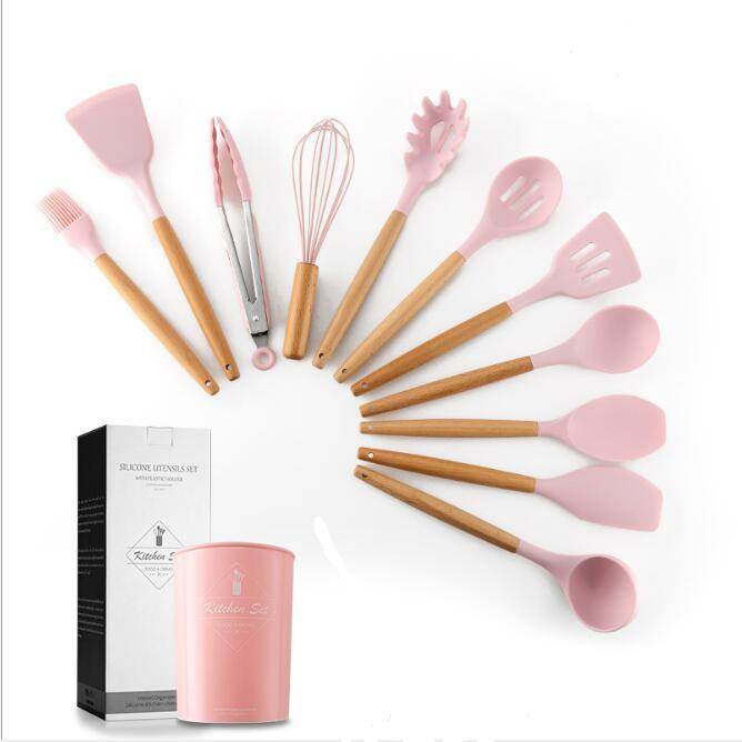 Silicone & Wood Kitchen Set - Mahovastore