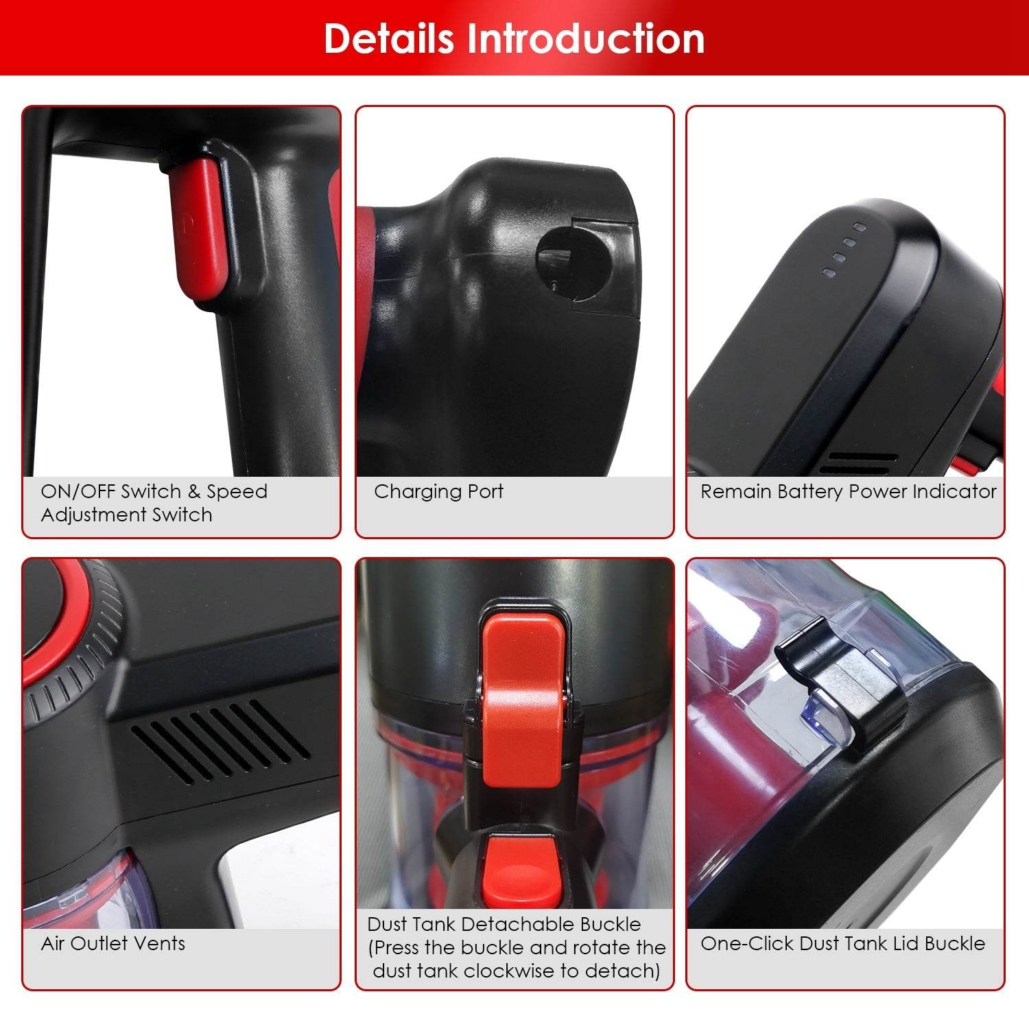 Best Handheld Vacuum Cleaner – 12000PA Cordless with LED Light - Mahovastore