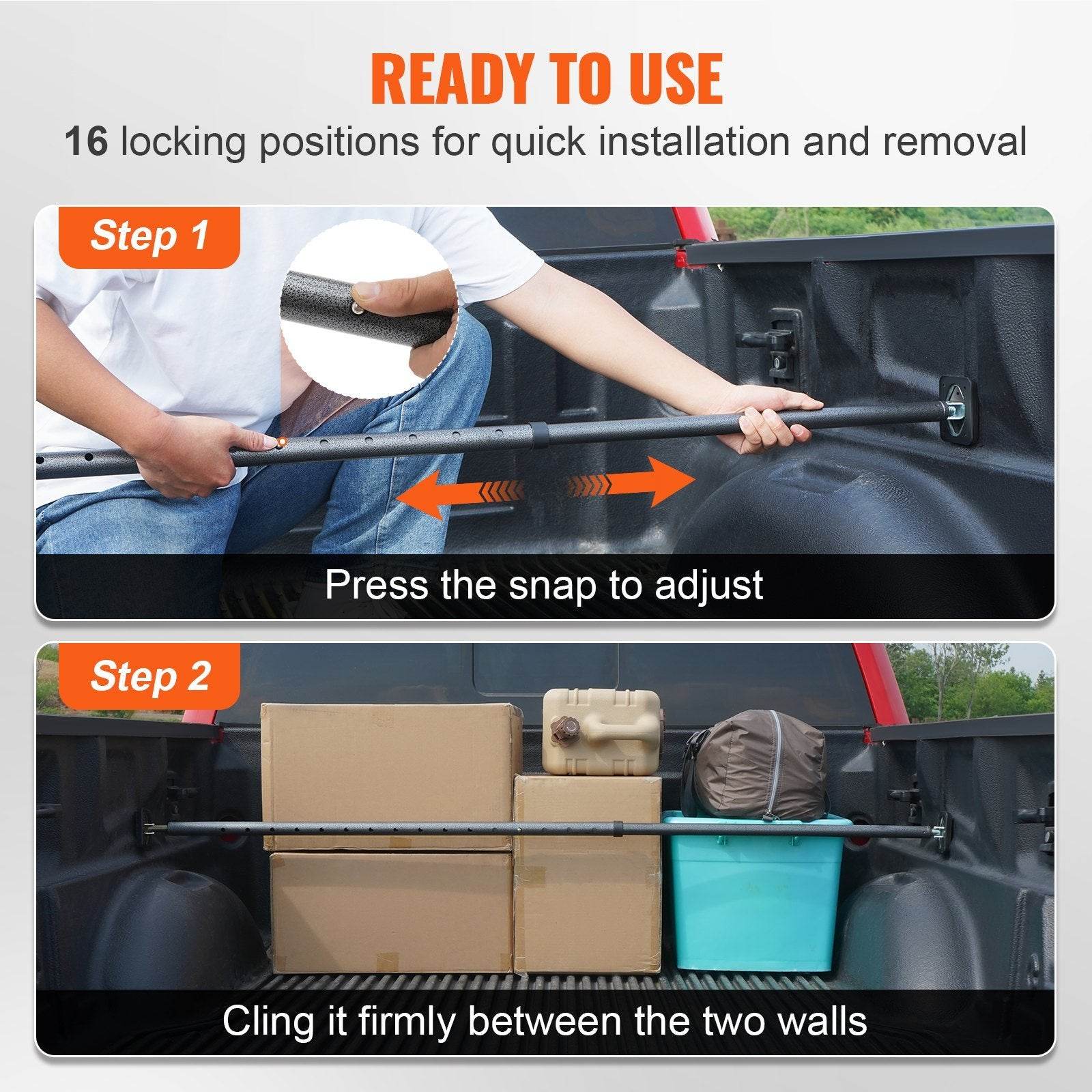 Adjustable Truck Bed Cargo Bar - Mahovastore