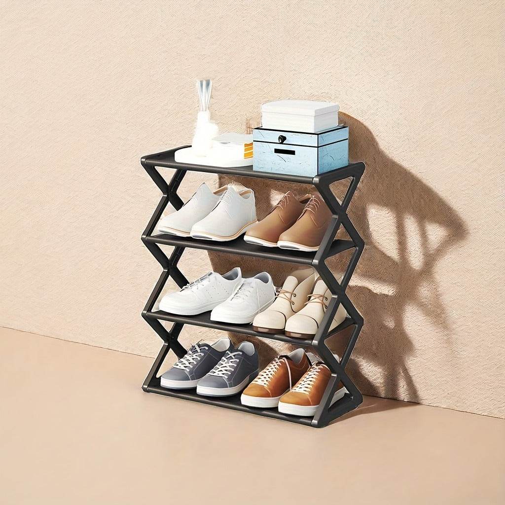 Durable 4-Layer Multi-Use Shoe Rack – Space-Saving Organizer - Mahovastore