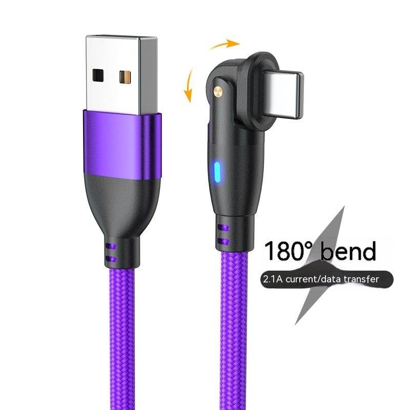 180° Bending Fast Charge Data Cable - Best Charging Cables for You - Mahovastore