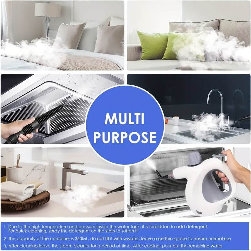 5-in-1 Portable Cleaning Steamer with 12 Accessories - Mahovastore