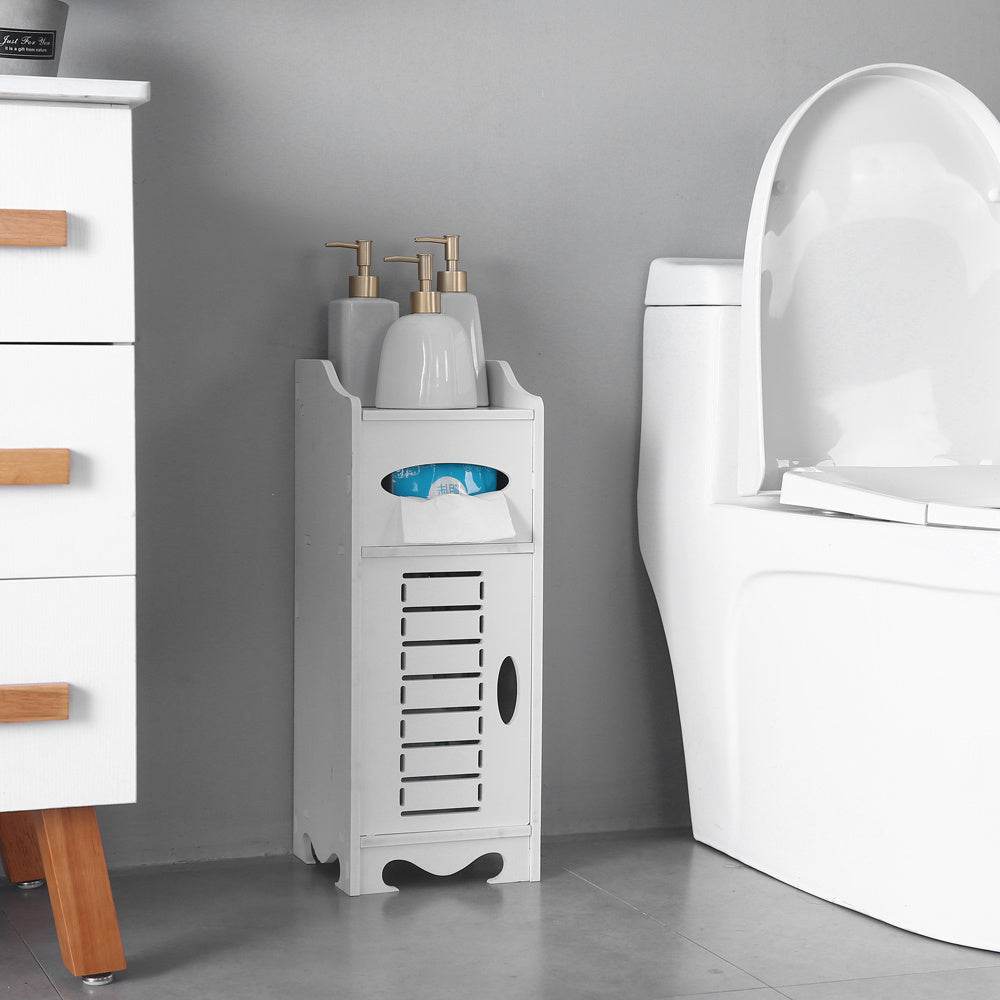 21cm White Bathroom Storage Cabinet - Mahovastore