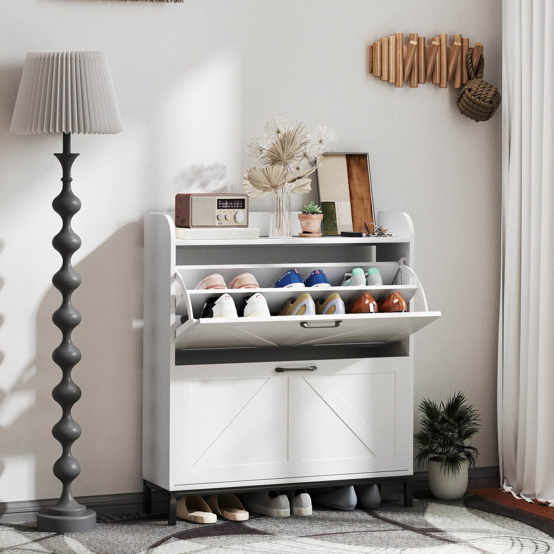 Narrow Shoe Storage Cabinet - Mahovastore