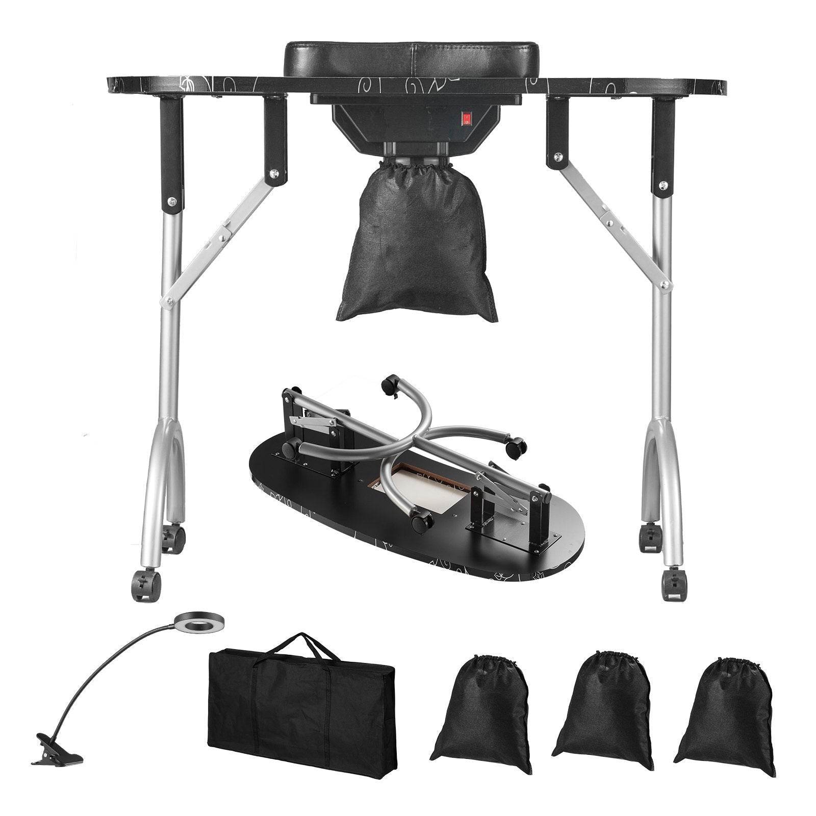 Portable Manicure Table with Electric Dust Collector – Compact - Mahovastore