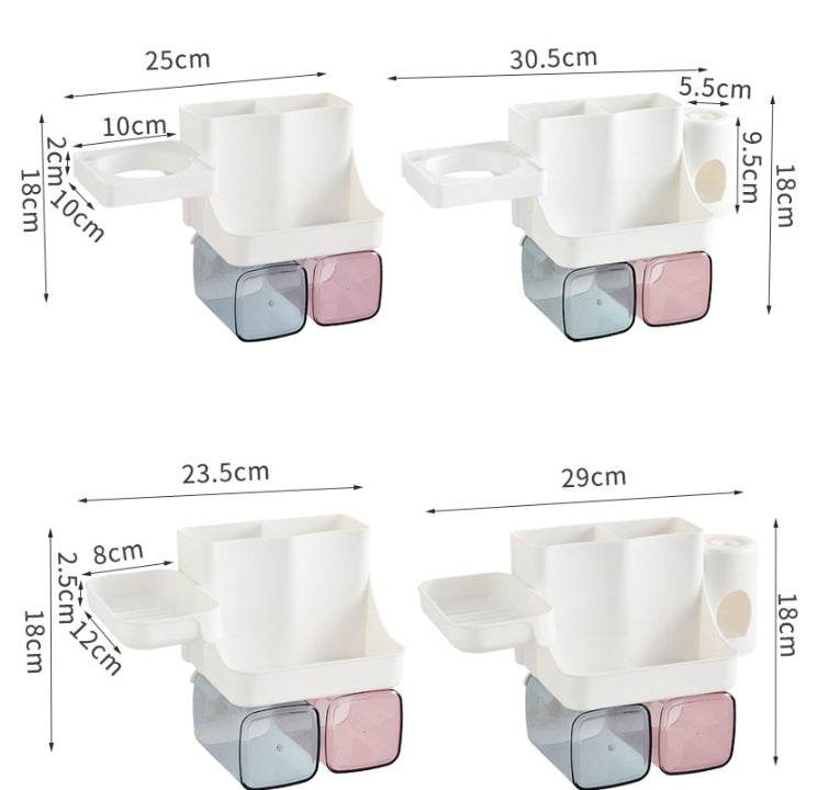 Toothbrush Holder Set – Perforation-Free Suction Design - Mahovastore