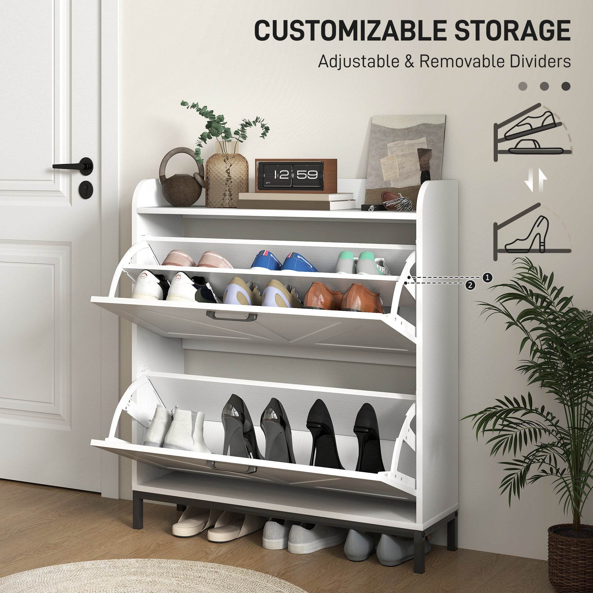 Narrow Shoe Storage Cabinet - Mahovastore