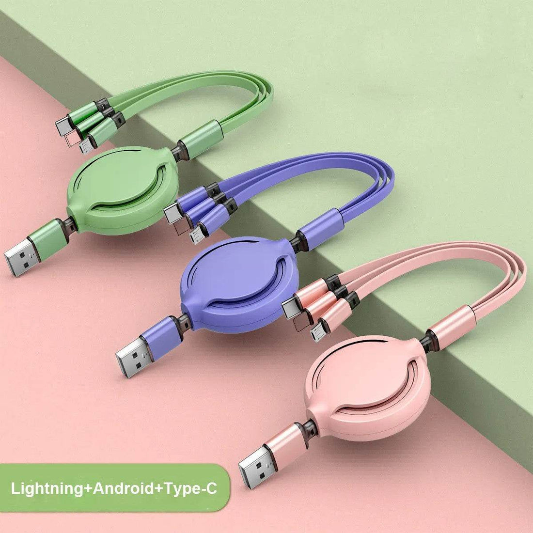 3 in 1 Charging Cable for Mobile Phone – USB-C, Micro, iOS - Mahovastore
