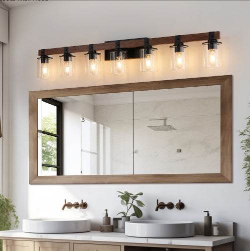 50'' Farmhouse 7-Light Vanity - Mahovastore