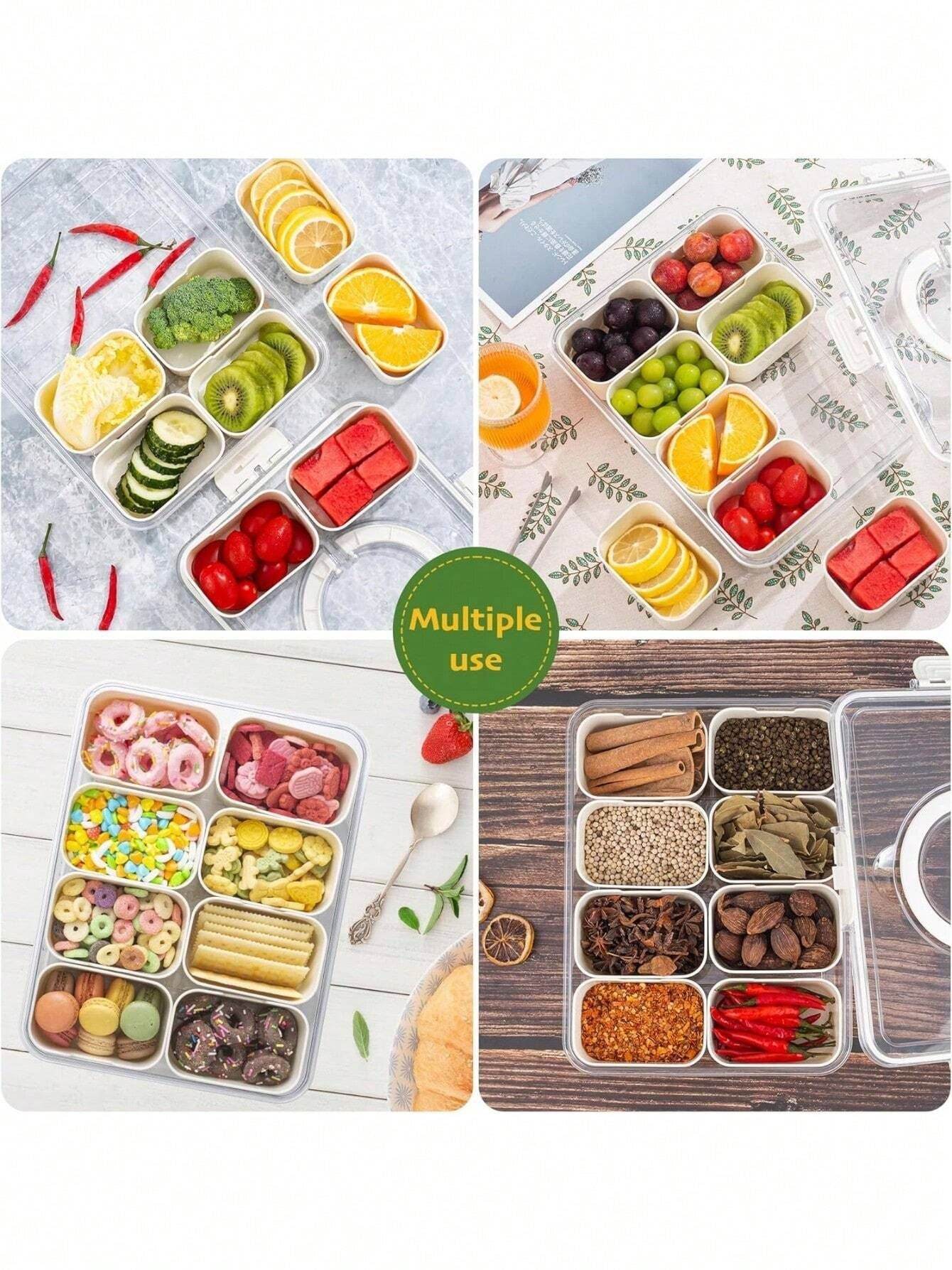Divided Snack Box With Lid – Multi-Section Food Organizer - Mahovastore