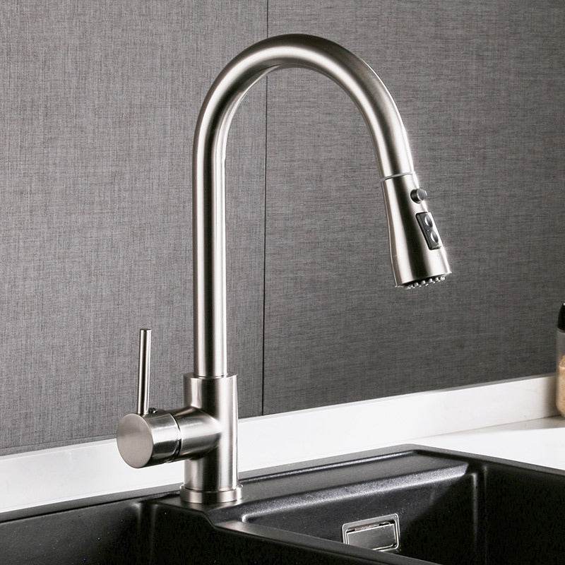 Pull-Out Hot & Cold Kitchen Sink Faucets – Modern Design - Mahovastore