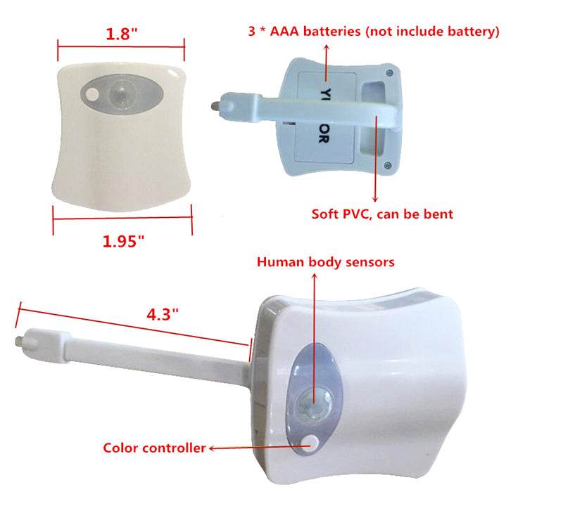 Toilet Induction LED Night Light - Mahovastore
