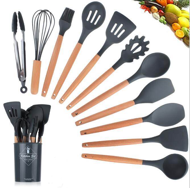 Silicone & Wood Kitchen Set - Mahovastore