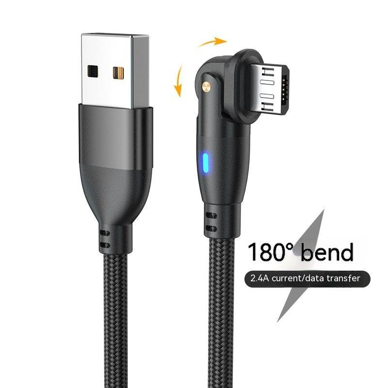 180° Bending Fast Charge Data Cable - Best Charging Cables for You - Mahovastore
