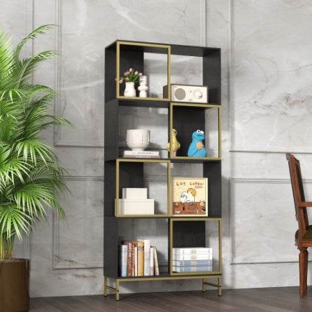 4-Tier Industrial Bookshelf - Mahovastore