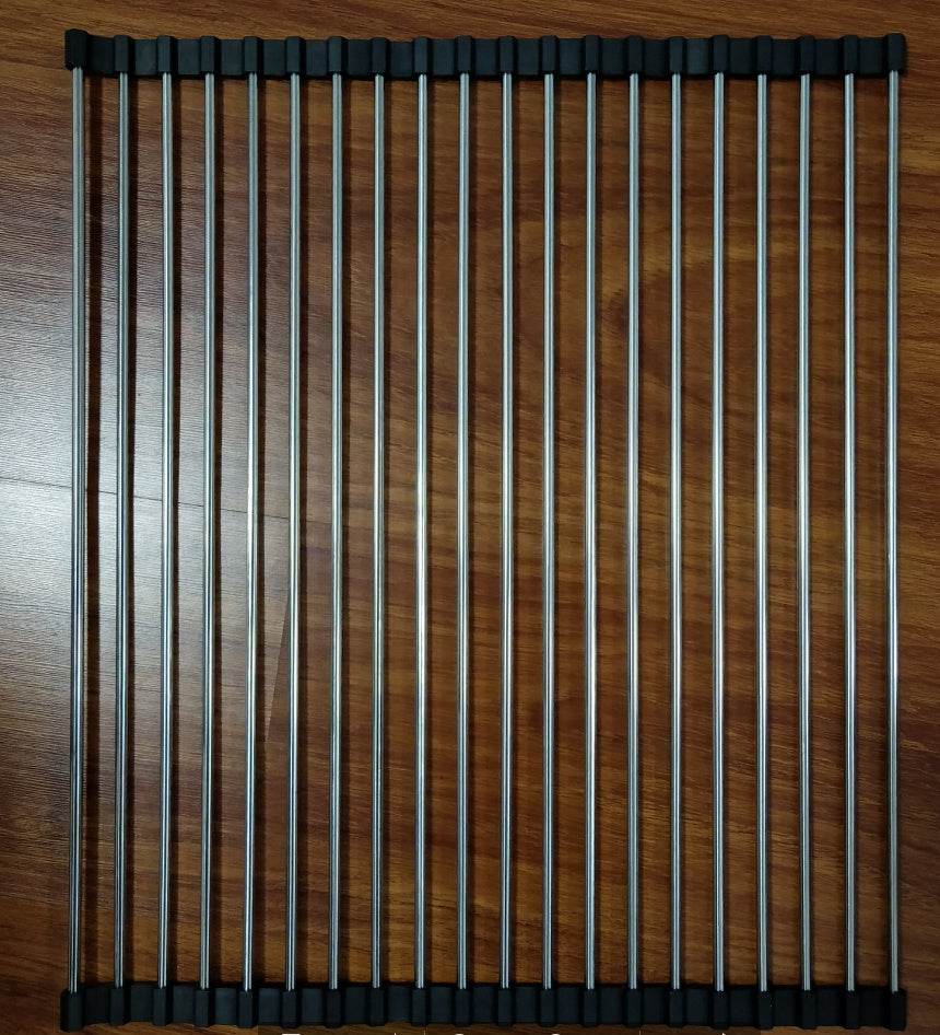 Folding Stainless Steel Kitchen Rack – Space-Saving Storage - Mahovastore