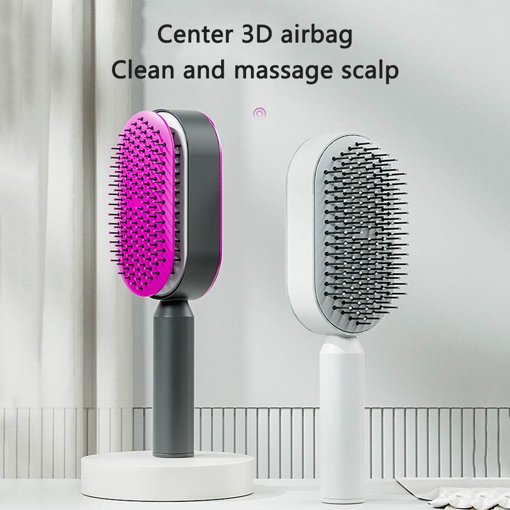 Self Cleaning Hair Brush with Scalp Massage & Detangling - Mahovastore