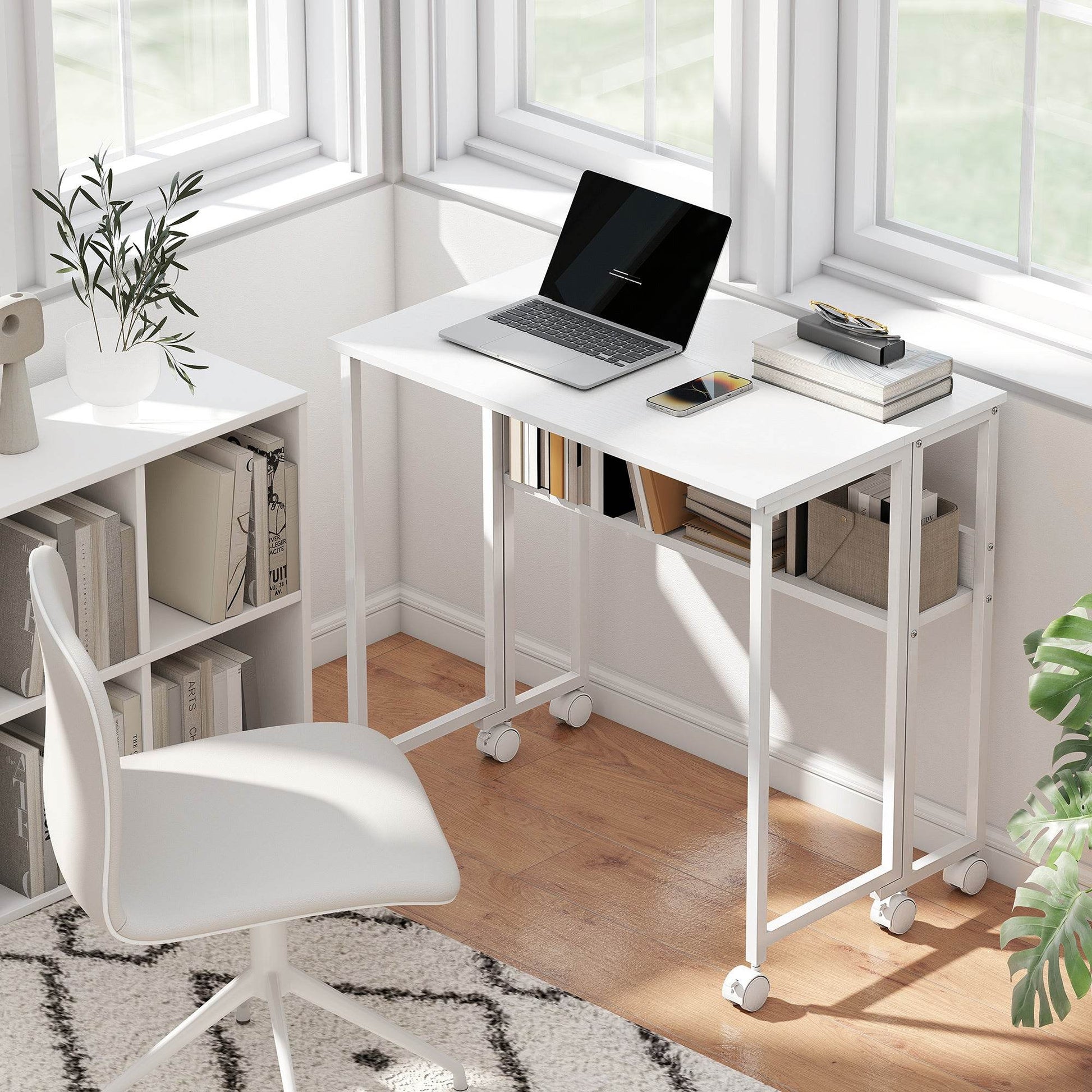Mobile Folding Computer Desk - Mahovastore